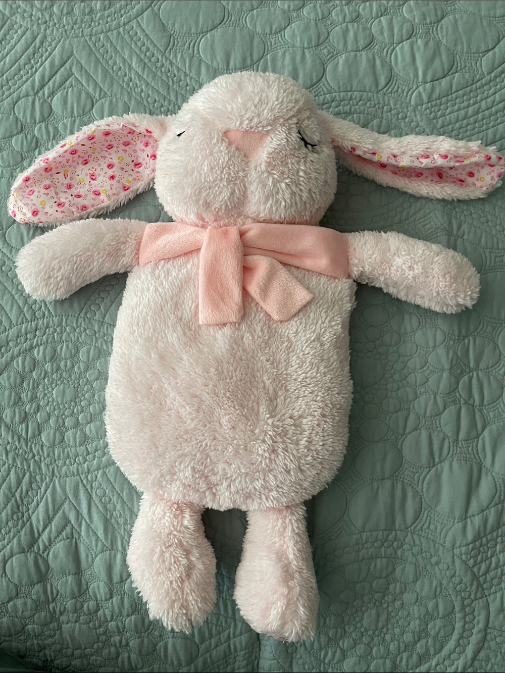 Plush Pink Bunny Hot Water Bottle cover